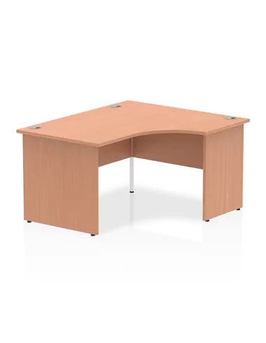 Dynamic Impulse 1400mm Right Crescent Office Desk Beech Top Panel End Leg I003872
