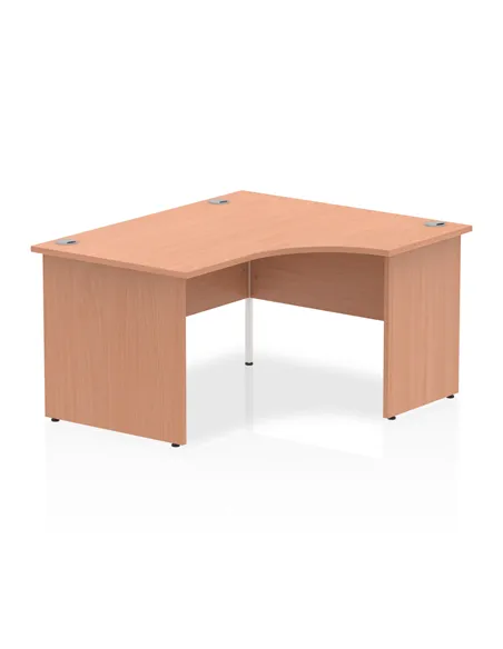 Dynamic Impulse 1400mm Right Crescent Office Desk Beech Top Panel End Leg I003872