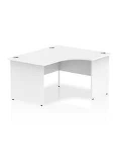 Dynamic Impulse 1400mm Right Crescent Office Desk White Top Panel End Leg I003876