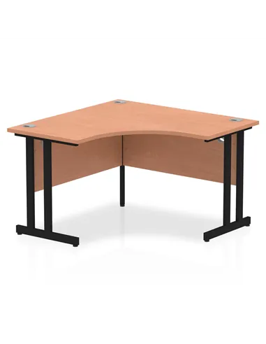 Dynamic Impulse 1200mm Corner Desk Beech Top Black Cantilever Leg MI003192