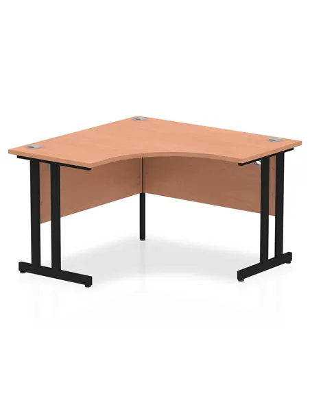 Dynamic Impulse 1200mm Corner Desk Beech Top Black Cantilever Leg MI003192