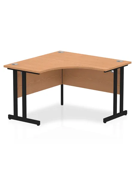 Dynamic Impulse 1200mm Corner Desk Oak Top Black Cantilever Leg MI003282