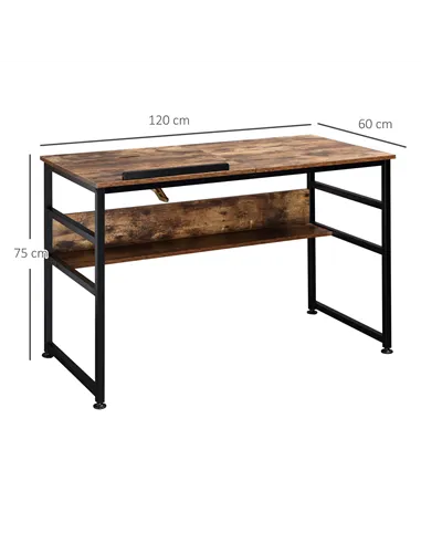 HOMCOM Adjustable Drafting Table Art Desk Drawing Table, Craft Desk Workstation for Painting, Multifunctional Writing Desk w/ 15