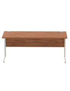 Dynamic Impulse 1800 x 800mm Straight Office Desk Walnut Top Silver Cantilever Leg I000330 2