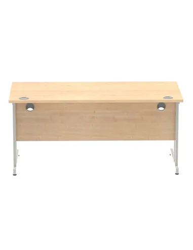 Dynamic Impulse 1600 x 800mm Straight Office Desk Maple Top Silver Cantilever Leg I000351