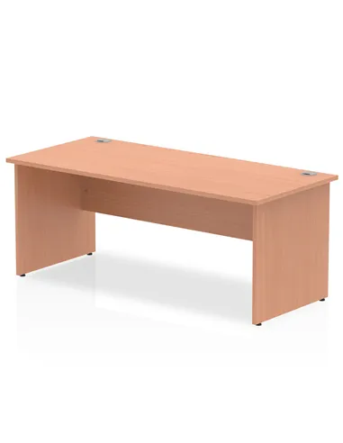 Dynamic Impulse 1800 x 800mm Straight Office Desk Beech Top Panel End Leg I000374