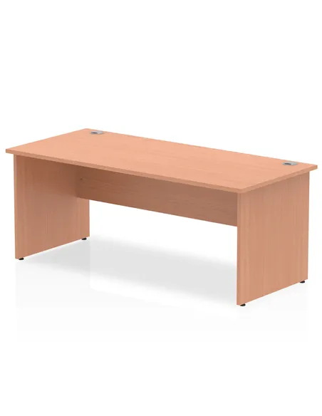Dynamic Impulse 1800 x 800mm Straight Office Desk Beech Top Panel End Leg I000374