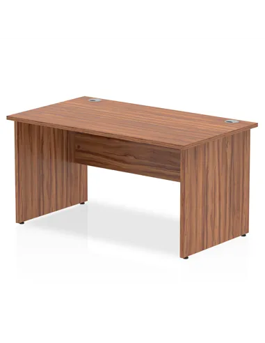 Dynamic Impulse 1400 x 800mm Straight Office Desk Walnut Top Panel End Leg I000416