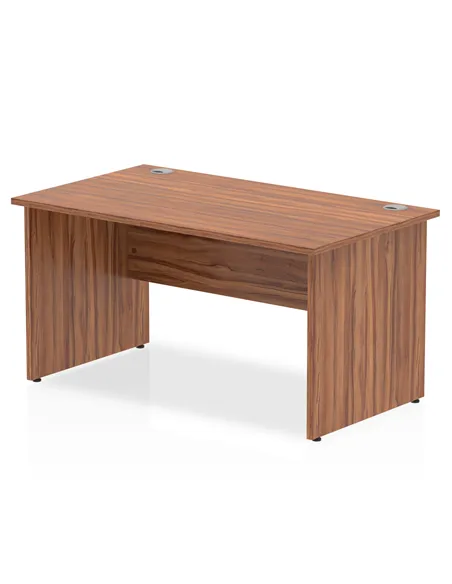 Dynamic Impulse 1400 x 800mm Straight Office Desk Walnut Top Panel End Leg I000416