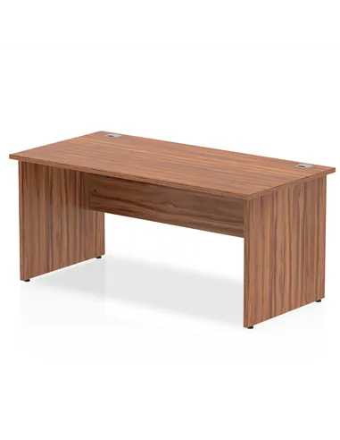Dynamic Impulse 1600 x 800mm Straight Office Desk Walnut Top Panel End Leg I000417