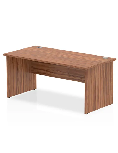 Dynamic Impulse 1600 x 800mm Straight Office Desk Walnut Top Panel End Leg I000417