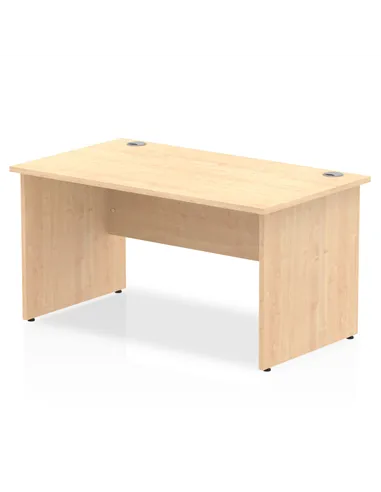 Dynamic Impulse 1400 x 800mm Straight Office Desk Maple Top Panel End Leg I000438
