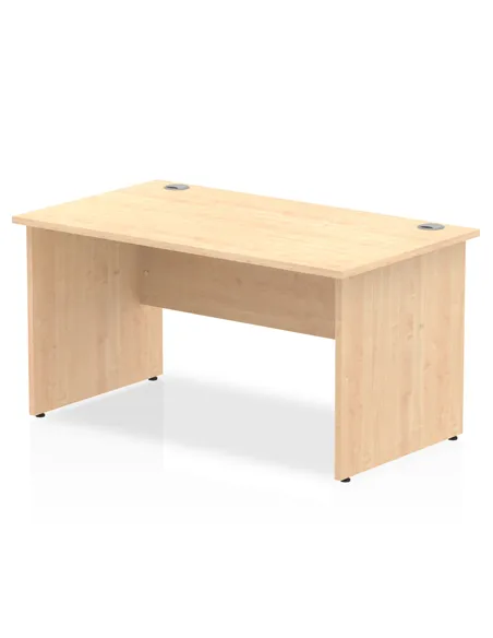 Dynamic Impulse 1400 x 800mm Straight Office Desk Maple Top Panel End Leg I000438