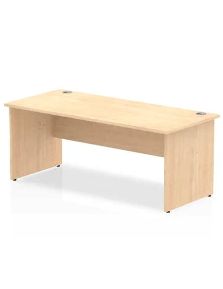Dynamic Impulse 1800 x 800mm Straight Office Desk Maple Top Panel End Leg I000440