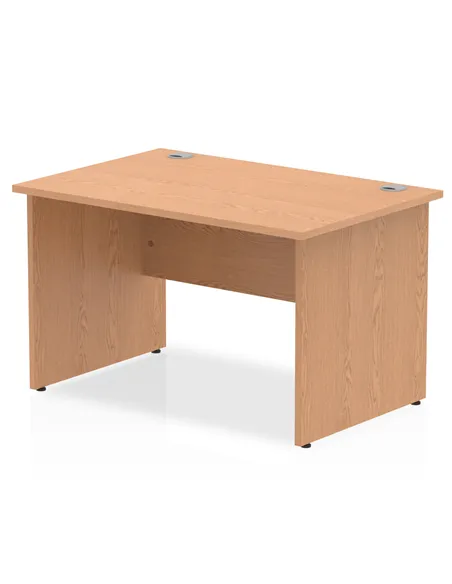 Dynamic Impulse 1200 x 800mm Straight Office Desk Oak Top Panel End Leg I000828