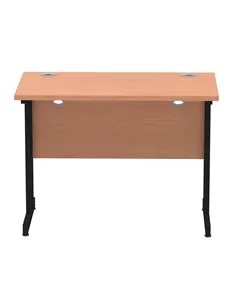 Dynamic Impulse 1000 x 600mm Straight Office Desk Beech Top Black Cantilever Leg I004299 2