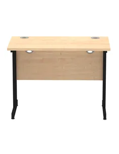 Dynamic Impulse 1000 x 600mm Straight Office Desk Maple Top Black Cantilever Leg I004300 2