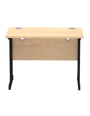 Dynamic Impulse 1000 x 600mm Straight Office Desk Maple Top Black Cantilever Leg I004300