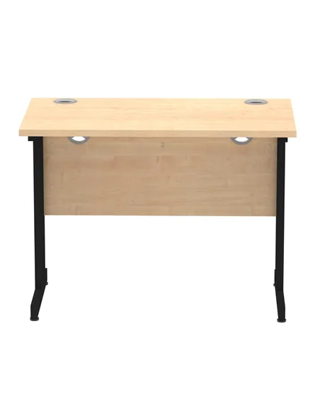 Dynamic Impulse 1000 x 600mm Straight Office Desk Maple Top Black Cantilever Leg I004300