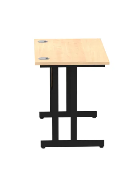 Dynamic Impulse 1000 x 600mm Straight Office Desk Maple Top Black Cantilever Leg I004300
