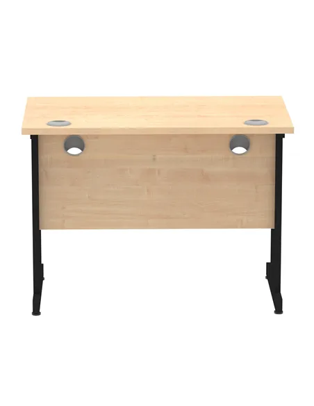 Dynamic Impulse 1000 x 600mm Straight Office Desk Maple Top Black Cantilever Leg I004300