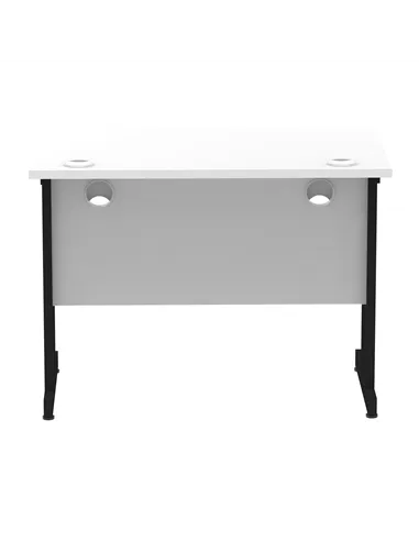 Dynamic Impulse 1000 x 600mm Straight Office Desk White Top Black Cantilever Leg I004303
