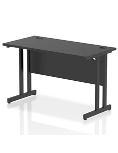 Dynamic Impulse 1200 x 600mm Straight Office Desk Black Top Black Cantilever Leg I004337