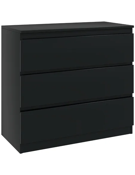 HOMCOM Chest of Three Drawers - Black