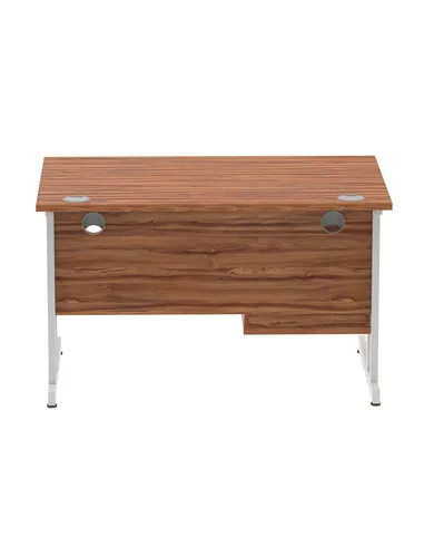 Dynamic Impulse 1200 x 800mm Straight Office Desk Walnut Top Cantilever 1 x 2 Drawer Fixed Pedestal MI001919