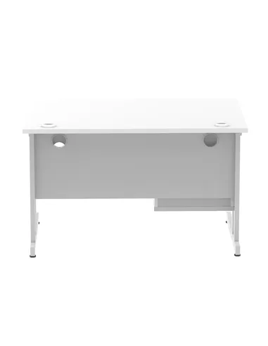 Dynamic Impulse 1200 x 800mm Straight Office Desk White Top Cantilever 1 x 2 Drawer Fixed Pedestal MI002205