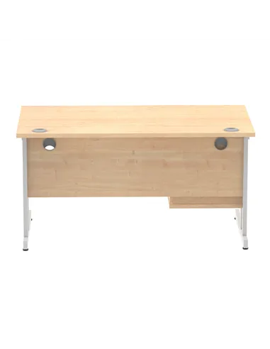 Dynamic Impulse 1400 x 800mm Straight Office Desk Maple Top Cantilever 1 x 2 Drawer Fixed Pedestal MI002432