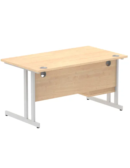 Dynamic Impulse 1400 x 800mm Straight Office Desk Maple Top Cantilever 1 x 2 Drawer Fixed Pedestal MI002432