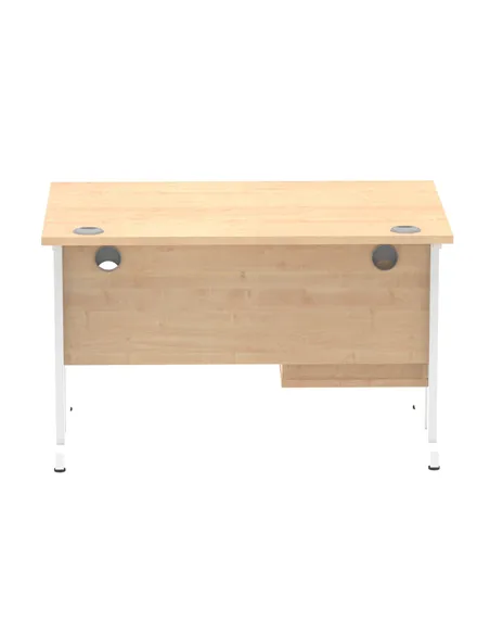 Dynamic Impulse 1200 x 800mm Straight Office Desk Maple Top Cantilever 1 x 2 Drawer Fixed Pedestal MI002435