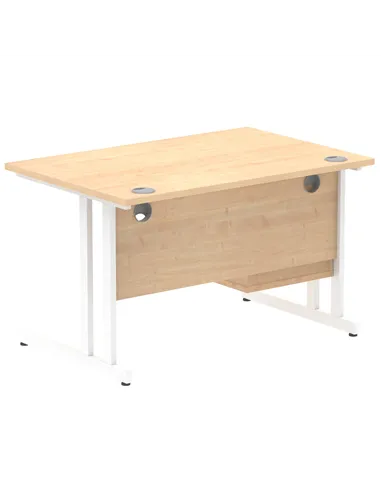 Dynamic Impulse 1200 x 800mm Straight Office Desk Maple Top Cantilever 1 x 2 Drawer Fixed Pedestal MI002435