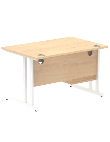 Dynamic Impulse 1200 x 800mm Straight Office Desk Maple Top Cantilever 1 x 2 Drawer Fixed Pedestal MI002435