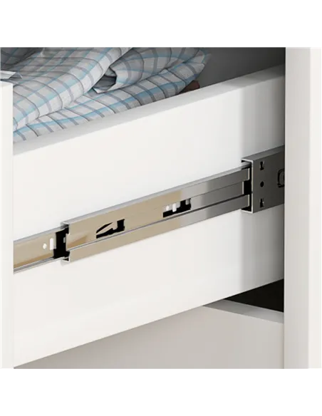 HOMCOM Chest of Four High Gloss Front Drawers - White