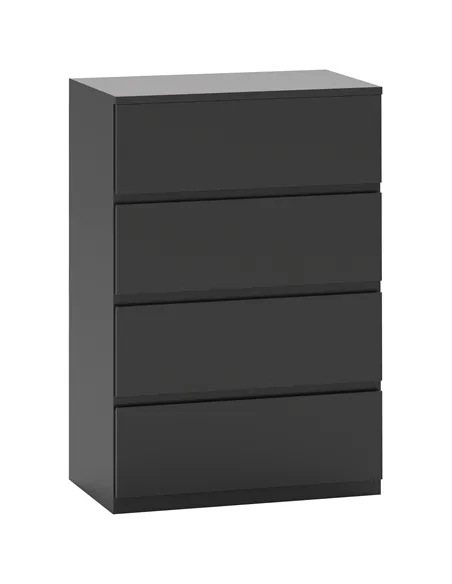 HOMCOM Chest of Drawers, 4-Drawer Storage Cabinets, Modern Dresser, Storage Drawer Unit for Bedroom