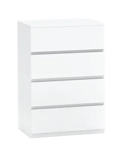 HOMCOM Chest of Drawers, 4-Drawer Storage Cabinets, Modern Dresser, Storage Drawer Unit for Bedroom