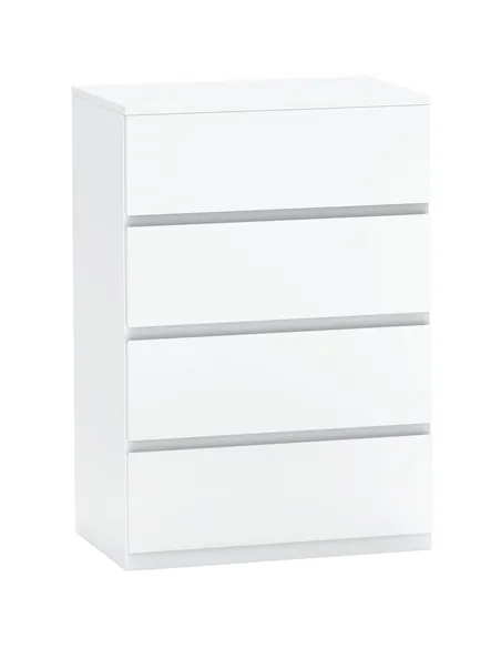 HOMCOM Chest of Drawers, 4-Drawer Storage Cabinets, Modern Dresser, Storage Drawer Unit for Bedroom