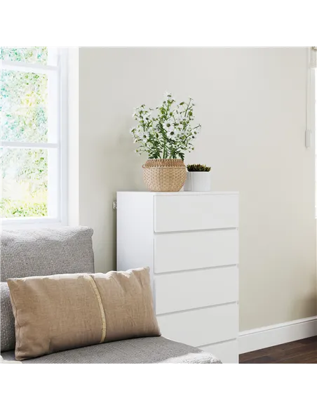 HOMCOM Chest of Drawers, 5-Drawer Storage Cabinets, Modern Dresser, Storage Drawer Unit for Bedroom