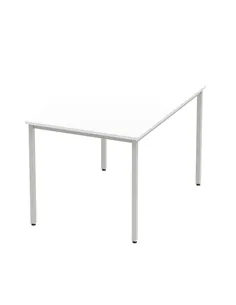 Dynamic Impulse 1200mm Straight Writing Desk Table White Top Silver Box Frame Leg BF00115 2