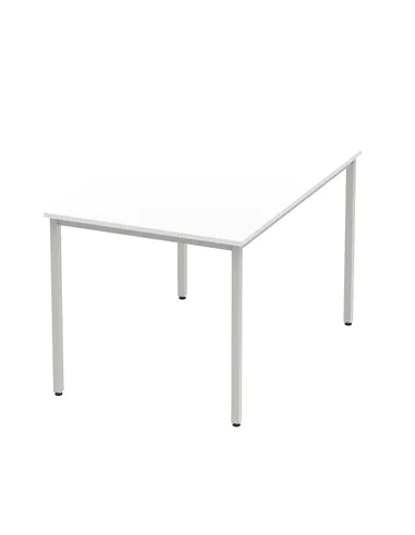 Dynamic Impulse 1200mm Straight Writing Desk Table White Top Silver Box Frame Leg BF00115