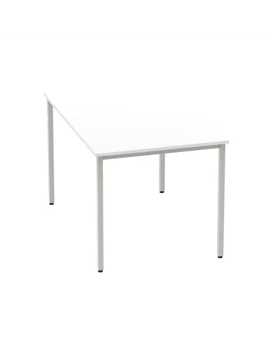 Dynamic Impulse 1200mm Straight Writing Desk Table White Top Silver Box Frame Leg BF00115