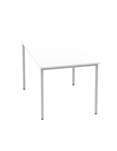 Dynamic Impulse 1200mm Straight Writing Desk Table White Top Silver Box Frame Leg BF00115