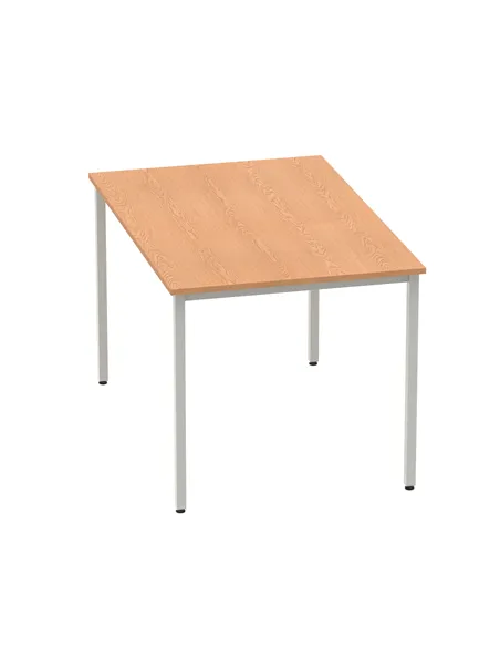 Dynamic Impulse 1200mm Straight Writing Desk Table Oak Top Silver Box Frame Leg BF00128