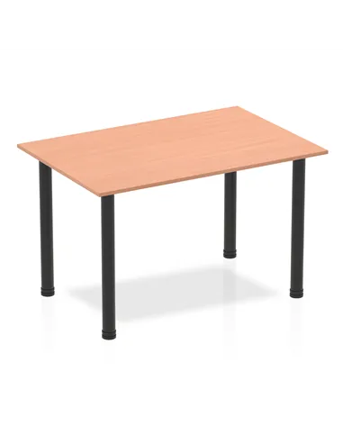 Dynamic Impulse 1200mm Straight Writing Desk Table Beech Top Black Post Leg BF00366