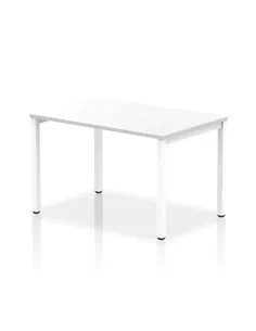 Dynamic Evolve Plus 1200mm Single Starter Office Bench Desk White Top White Frame BE116