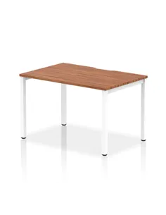 Dynamic Evolve Plus 1200mm Single Starter Office Bench Desk Walnut Top White Frame BE117