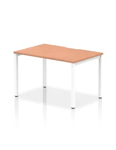 Dynamic Evolve Plus 1200mm Single Starter Office Bench Desk Beech Top White Frame BE118