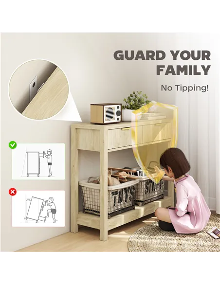 HOMCOM Modern Console Table with Fluted Panel Drawers, Narrow Hallway Table with Shelf for Entryway, Living Room, 90 x 30 x 76 c